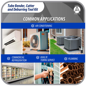 Appli Parts APT-TB999 Doblador, Cortador de Tubo y Desbarbador para tuberias de 1/4, 5/16, 3/8, 1/2, 5/8, 3/4, 7/8 pulg de Cobre, Aluminio, PVC y otros materiales blandos