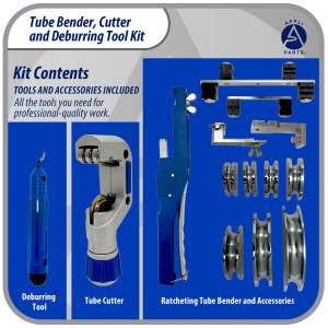Appli Parts APT-TB999 Doblador, Cortador de Tubo y Desbarbador para tuberias de 1/4, 5/16, 3/8, 1/2, 5/8, 3/4, 7/8 pulg de Cobre, Aluminio, PVC y otros materiales blandos