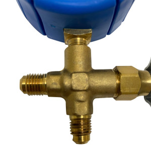 Appli Parts APMG-A3L Low Pressure Compatible with R134a, R22, R404A, R410A, Analog Single Manifold, Pressure psi, Temperature Fahrenheit Scales 
