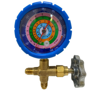 Appli Parts APMG-A3L Low Pressure Compatible with R134a, R22, R404A, R410A, Analog Single Manifold, Pressure psi, Temperature Fahrenheit Scales 