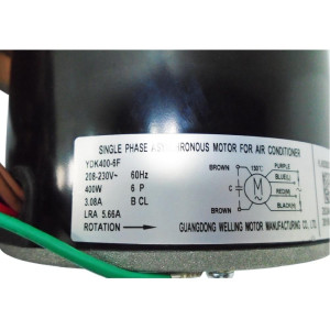 Fan Motor single phase asynchronous Air Handler YDK400-6F YKS-400-6-7 RoHS 202400400282 11002012001220
Fits: ecox EAHU060X13B midea MVA60HWN1M13
