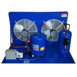 Danfoss OP-HGZ100D32Q Unidad Condensadora Microcanal 8.5HP MBP 230V/3Ph/60Hz Compatible con R134a, R404A, R507A, 2 Ventiladores con Compresor Reciprocante MT100-3 114N3318