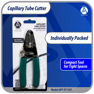 Appli Parts APT-TC1107 Capillary Tube Cutter for Copper up to 1/8 in 3 mm, Professional HVAC and DIY Tool, compatible with soft metals