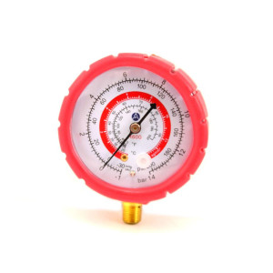 Appli Parts APMG-GA4H High Side 1/4 SAE Compatible with R600, Replacement Analog Manifold Gauge, Dual Pressure psi/Bar Scale, Dual Temperature Fahrenheit/Celsius Scales 