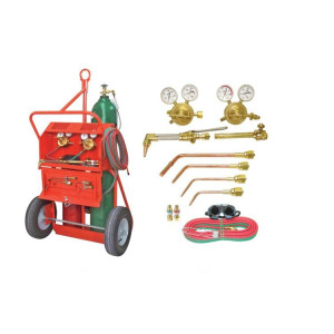 Uniweld Juego Soldadura Profesional 80060 Incluye: Manilla Soldar, Elemento Corte, Puntas Corte, Puntas Soldar, Puntas Calentar, Regulador Oxigeno y Acetileno, Porta Tanques, Tanques No Incluidos