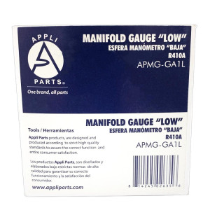 Appli Parts APMG-GA1L Low Side 1/4 in SAE Compatible with R410A, Replacement Manifold Gauge for Air Conditioning Universal Replacement tools
