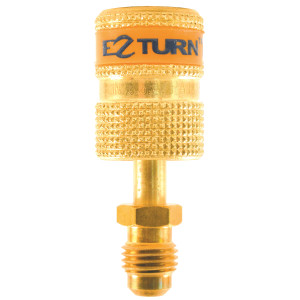 Uniweld EZABM Ez-Turn Anti-Blowback 1/4 in MF X 5/16 in FF Mini Split Ductless Adaptador Compatible with R410A, CFC, HCFC and HFC rated