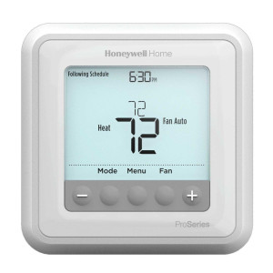 Honeywell TH6220U2000/U T6 PRO Programmable Thermostat for Air Conditioning Systems 2 Heat/2 Cool 5-2 Day, 5-1-1 Programming