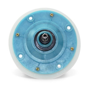 Appli Parts APTW-81026 Mabe Washing Machine Transmission replacement, Splined Shaft, 10 Splines, 4 Hole Base, Pulley 6-3/16 in 157 mm