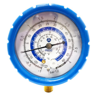 Appli Parts APMG-GA4L Low Side Compatible with R600, Replacement Analog Manifold Gauge, Dual Pressure psi/Bar Scale, Dual Temperature Fahrenheit/Celsius Scales 