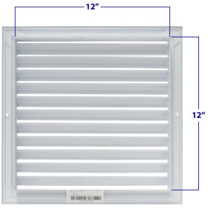 Laminaire L-RA1212 Rejilla de Retorno 12 x 12 pulg, ALuminio Blanco L-RA 12x12 W