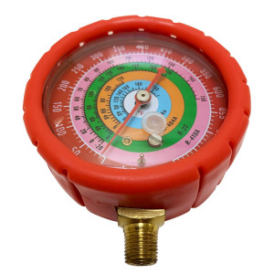 Appli Parts APMG-GA3H High Side 1/4 SAE Compatible with R134a, R22, R404A, R410A, Analog Manifold Gauge, Pressure psi Scale, Temperature Fahrenheit Scale