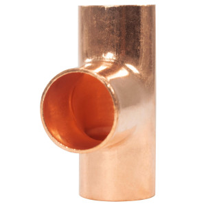 Appli Parts AP-T058 5/8 in Wrot Copper Tee CxCxC connections for refrigeration, air conditioning and plumbing applications ACR and Type L copper pipe