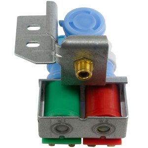 Whirlpool 4318046 Genuine OEM Refrigerator Water Inlet Valve with Conversion Kit from Quick Connect to Threaded Fittings