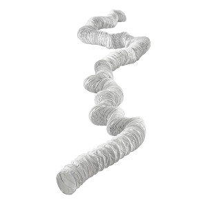 Lambro 219L Flexible White Vinyl Duct 4 inch X 50 ft 