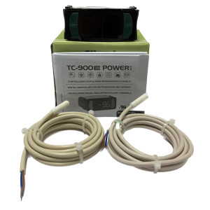 Full Gauge TC-900E Power Controlador Electronico Congelacion. 2 Sensores, 3 Salidas, 1 Entrada Digital, Zumbador Interno, 110/220V