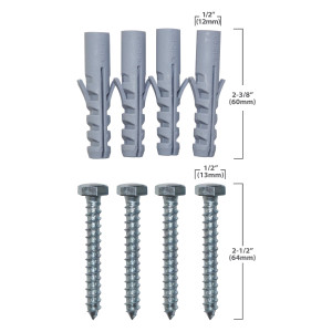 Appli Parts APAB-AFK2 Kit de montaje para soporte de Unidad Condensadora de Mini Split, incluye almohadillas de goma, tornillos, niveladores, expansores
