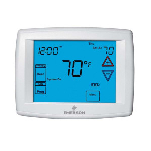 White Rodgers A/C Thermostat 1 Stage 24v Digital Touchscreen F/C Temperature Units 7 Independent Day 5/1/1 Day And Non-Programmable Options