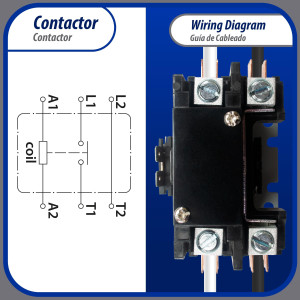 Appli Parts APAC-1S40240 Heavy Duty 1 Pole with Shunt Contactor 40 Amp 240 Volt Coil Replacement for ac Compressor and Electrical Applications UL 476929 