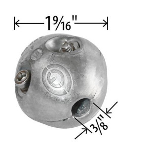 A/C Zincs ACZ-3/8 Zinc Corrosion Grenade for 3/8in Tube A/C Zincs ACZ-3/8 Zinc Corrosion Grenade for 3/8in Tube