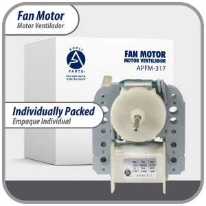Appli Parts APFM-317 11.5 W Fan Motor, 110 V, 50/60 Hz, 0.21 A, 3000 rpm, CCW rotation for Refrigerator Evaporator replacement for original part numbers WR60X30349, WR60X190, WR60X182 and others Appli Parts APFM-317 11.5 W Fan Motor, 110 V, 50/60 Hz, 0.21 A, 3000 rpm, CCW rotation for Refrigerator Evaporator replacement for original part numbers WR60X30349, WR60X190, WR60X182 and others