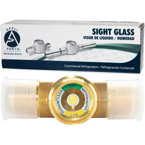 Appli Parts APSG-58A 5/8 in Sight Glass and liquid moisture indicator Flare connections with Solid Body for HVAC/R installations suitable for CFC HCFC HFC refrigerants Appli Parts APSG-58A 5/8 in Sight Glass and liquid moisture indicator Flare connections with Solid Body for HVAC/R installations suitable for CFC HCFC HFC refrigerants