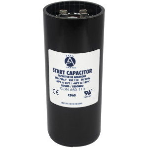 Appli Parts CON-650-110 Motor Start Capacitor 650-780 MFD uF, 110-125 VAC. Universal for Electric Motor Applications, 1.75 in Wide, 4.38 in Height