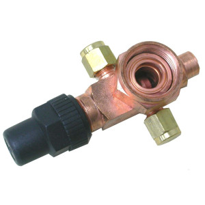 Danfoss 8168027 V01 1 in Rotolock x 3/8 ODF, Service Valve for Compressors