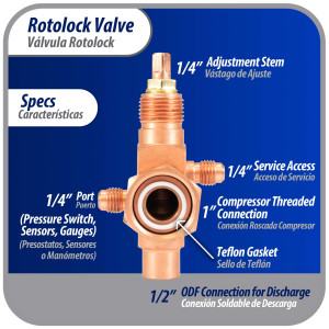 Appli Parts APRV-VA06 Rotolock Valve V06 1 in x 1/2 in ODF solder connection Universal replacement valve will work for refrigeration and air conditioning systems Appli Parts APRV-VA06 Rotolock Valve V06 1 in x 1/2 in ODF solder connection Universal replacement valve will work for refrigeration and air conditioning systems