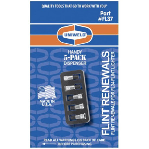 Uniweld Flint Renewal 5 Pack for FL34 Lighter FL37 43405 Uniweld Flint Renewal 5 Pack for FL34 Lighter FL37 43405