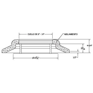 Aluminum Round Diffuser White 12in Diameter. Vermont DPCLB12