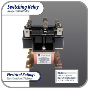 Appli Parts APSWR-340 90-340,24 VAC Coil, General Purpose Switching Relay,DPDT, for HVAC applications and other general electrical installations replaces APSR-340 Appli Parts APSWR-340 90-340,24 VAC Coil, General Purpose Switching Relay,DPDT, for HVAC applications and other general electrical installations replaces APSR-340