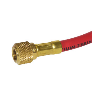 Uniweld EZM3R Manifold Hose 36in Red 1/4 X 5/16 Cfc/Hcfc/Hfc/R410 Ez-Turn Anti-Blowback