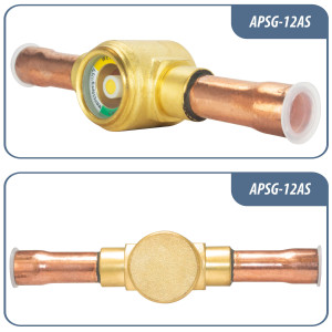 Appli Parts APSG-12AS 1/2 in Sight Glass and liquid moisture indicator Solder connections with Solid Body for HVAC/R installations suitable for CFC HCFC HFC refrigerants Appli Parts APSG-12AS 1/2 in Sight Glass and liquid moisture indicator Solder connections with Solid Body for HVAC/R installations suitable for CFC HCFC HFC refrigerants