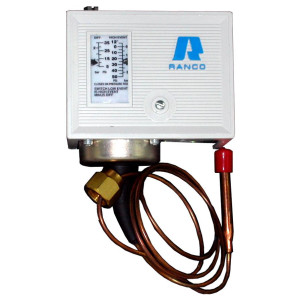Ranco O10-624 Single Low Pressure Control 
1/4 SAE Flare Nut
Capillary 36in (0.9m)
Switch SPDT
Reset Auto
Differential 5 to 38psi (0.3 to 2.6bar)
Pressure Range 12 to 80psi (0.4 to 5.5bar)
 Ranco O10-624 Single Low Pressure Control 
1/4 SAE Flare Nut
Capillary 36in (0.9m)
Switch SPDT
Reset Auto
Differential 5 to 38psi (0.3 to 2.6bar)
Pressure Range 12 to 80psi (0.4 to 5.5bar)