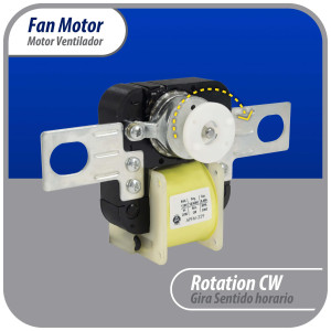 Appli Parts APFM-329 20 W Fan Motor, 110 V, 50/60 Hz, 0.48 A, 3000 rpm, CW rotation Universal Fan Motor replacement intended for Refrigerator Evaporator, Blade not included Appli Parts APFM-329 20 W Fan Motor, 110 V, 50/60 Hz, 0.48 A, 3000 rpm, CW rotation Universal Fan Motor replacement intended for Refrigerator Evaporator, Blade not included