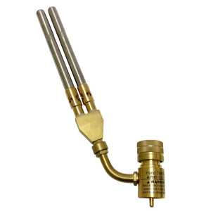 Appli Parts APHT-1D2 Double Burner Hand Torch for Soldering Brazing with Map or Propane Fuel Swivel Tip for uses in plumbing refrigeration air conditioning and more Appli Parts APHT-1D2 Double Burner Hand Torch for Soldering Brazing with Map or Propane Fuel Swivel Tip for uses in plumbing refrigeration air conditioning and more