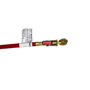 Uniweld H5BVR Manguera Manometro (Rojo) 60 H5BVR con Conector Curvo 45 con Llave de Paso CFC/HCFC/HFC/R410