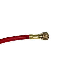 Uniweld H5BVR Manguera Manometro (Rojo) 60 H5BVR con Conector Curvo 45 con Llave de Paso CFC/HCFC/HFC/R410