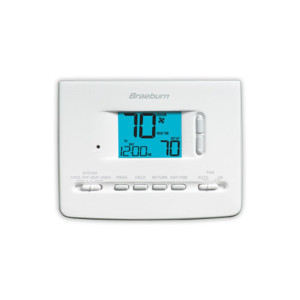 Braeburn Thermostat 2020NC, 1h/1c 5-2 Day Programmable C and F Display 2 inch Braeburn Thermostat 2020NC, 1h/1c 5-2 Day Programmable C and F Display 2 inch