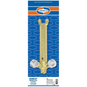 Uniweld 71 Welding Handle with A Hose Connections and Front Valves 6 in long 00300 Uniweld 71 Welding Handle with A Hose Connections and Front Valves 6 in long 00300