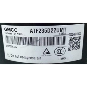 GMCC Compressor DC Inverter rotary 24,000 Btu/hr Compatible with R410A, ATF235D22UMT, 201400611301, 11103020000179
