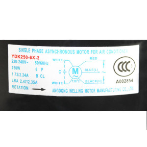 Motor single phase Asynchronous 220-240V 50/60hz 250w 1.72/2.24a YDK250-6X-2 YKS-250-6-30 RoHS 202400401088 11002012000617
Fits: ecox NAHU048C10B midea MVB-48CW-N Lenox SA-KF140V/X-B Motor single phase Asynchronous 220-240V 50/60hz 250w 1.72/2.24a YDK250-6X-2 YKS-250-6-30 RoHS 202400401088 11002012000617
Fits: ecox NAHU048C10B midea MVB-48CW-N Lenox SA-KF140V/X-B