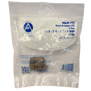 Appli Parts APSR-4001P 1/3, 1/4, 1/6, 1/8 hp, 110 V PTC Relay replaces RRC-400, IC-4, WR7X240, WR7X214, 216594300, 4318083 Appli Parts APSR-4001P 1/3, 1/4, 1/6, 1/8 hp, 110 V PTC Relay replaces RRC-400, IC-4, WR7X240, WR7X214, 216594300, 4318083