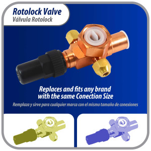 Appli Parts APRV-VA10 Rotolock Valve V10 1 in x 5/8 in ODF solder connection Universal replacement valve will work for refrigeration and air conditioning systems Appli Parts APRV-VA10 Rotolock Valve V10 1 in x 5/8 in ODF solder connection Universal replacement valve will work for refrigeration and air conditioning systems