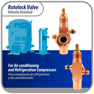 Appli Parts APRV-VA10 Rotolock Valve V10 1 in x 5/8 in ODF solder connection Universal replacement valve will work for refrigeration and air conditioning systems Appli Parts APRV-VA10 Rotolock Valve V10 1 in x 5/8 in ODF solder connection Universal replacement valve will work for refrigeration and air conditioning systems