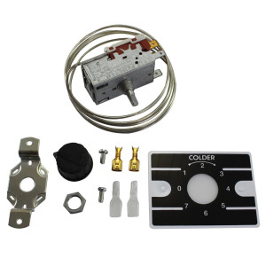 Refrigeration Thermostat K50P Type Cold Cut-In -9.5 C Cold Cut-Out -18 C Warm Cut-In +8.5 C Capillary Tube 1200 mm  Refrigeration Thermostat K50P Type Cold Cut-In -9.5 C Cold Cut-Out -18 C Warm Cut-In +8.5 C Capillary Tube 1200 mm