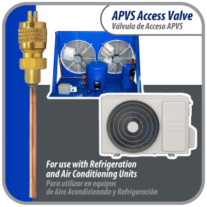 Appli Parts APVS-14182 1/4 in SAE Access Schrader Valve x 1/8 ODF x 2 in Copper Stem with Valve Core and Cap with gasket and core remover for AC and refrigeration systems Appli Parts APVS-14182 1/4 in SAE Access Schrader Valve x 1/8 ODF x 2 in Copper Stem with Valve Core and Cap with gasket and core remover for AC and refrigeration systems