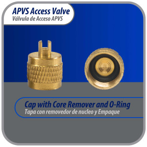 Appli Parts APVS-14182 1/4 in SAE Access Schrader Valve x 1/8 ODF x 2 in Copper Stem with Valve Core and Cap with gasket and core remover for AC and refrigeration systems Appli Parts APVS-14182 1/4 in SAE Access Schrader Valve x 1/8 ODF x 2 in Copper Stem with Valve Core and Cap with gasket and core remover for AC and refrigeration systems