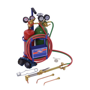 Uniweld Oxyacetilene Welding Outfit KL550-4C-T Includes: Weld Handle and Tip / Cut Attachment and Tip / Oxygen and Acetylene Regulator / Hose / Goggles / Lighter / Tank Key / Carrying Stand / Tank Uniweld Oxyacetilene Welding Outfit KL550-4C-T Includes: Weld Handle and Tip / Cut Attachment and Tip / Oxygen and Acetylene Regulator / Hose / Goggles / Lighter / Tank Key / Carrying Stand / Tank